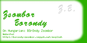 zsombor borondy business card