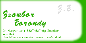 zsombor borondy business card